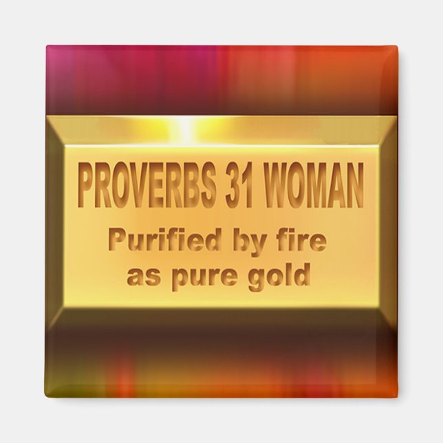 Imã Proverbs 31 Magnet Para Mulheres (Frente)