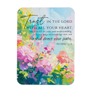 Ímã Proverbs 9:10 The fear of the Lord Abstract Floral