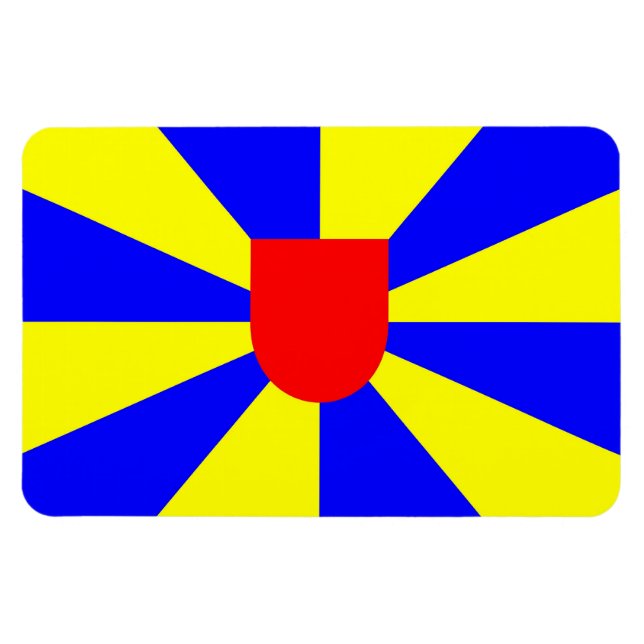 Ímã Província da Flandres Ocidental pavilhão da Bélgic (Horizontal)