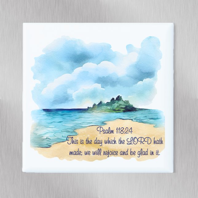 Imã Psalm 118 The Lord's Day Cloudy Beach (Psalm 118 The Lord's Day Cloudy Beach Magnet)