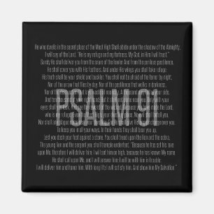 Imã Psalm 91 Scripture Magnet for Home or Office