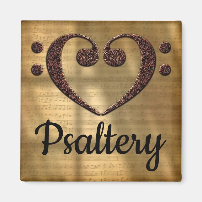 Imã Psaltery de Coração Limpo de Baixo Duplo (Frente)