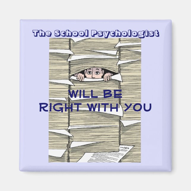 Imã Psicólogo Escolar Enterrado No Magneto Da Papelada (Frente)