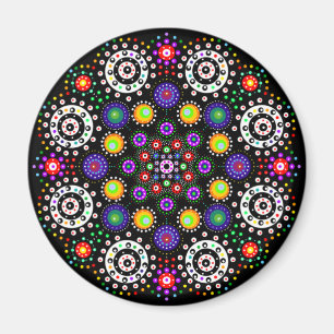 Imã Psychedelic Dot Mandala