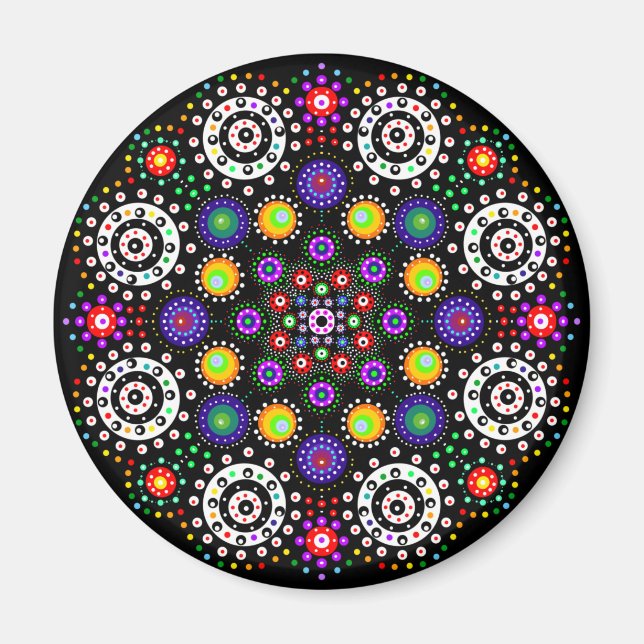 Imã Psychedelic Dot Mandala (Frente)