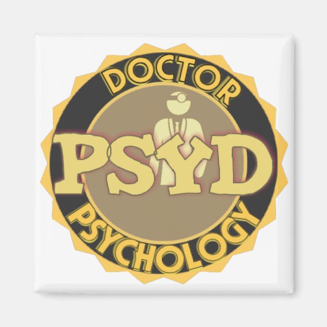 Imã PsyD LOGO - MÉDICO DA PSICOLOGIA (Frente)