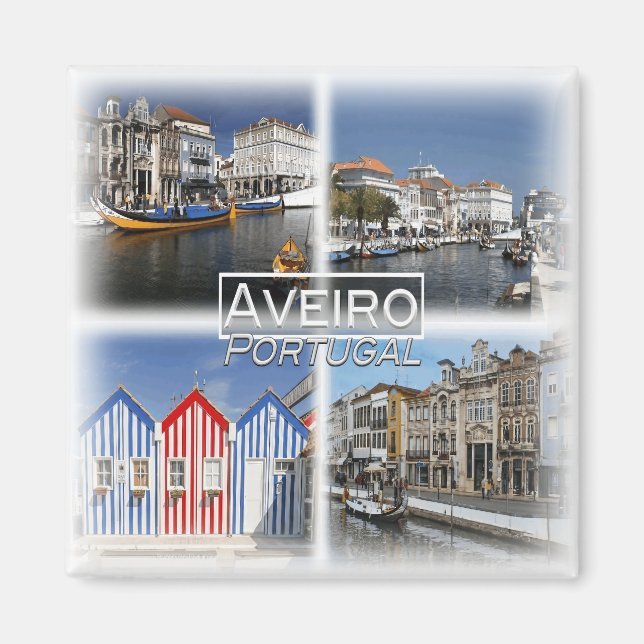 Imã PT0033 Europa, Portugal, Aveiro, geladeira (Frente)