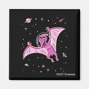Imã Pterodactyl roxo Dinos no espaço