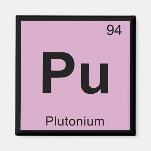 Imã Pu - Química do Plutônio Símbolo da Tabela Periódi