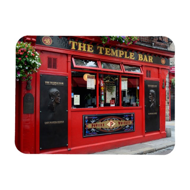 Ímã Pub de Bar do Templo Vermelho em Dublin (Horizontal)