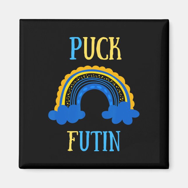 Imã Puck Futin Meme Design Divertido Ucrânia Rússia  (Frente)