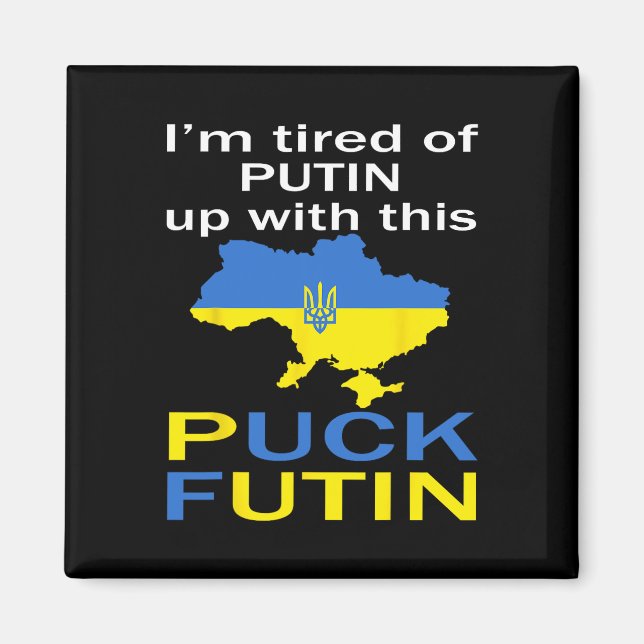 Imã Puck Futin Meme Orgulhoso Do Mapa Da Ucrânia Ucrân (Frente)