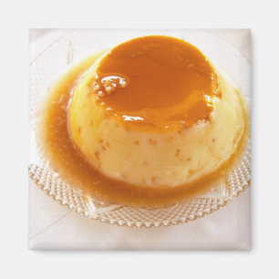 Imã Pudim de creme caramel com caramelo