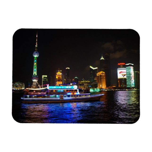 Ímã Pudong Night Skyline Magnet (Horizontal)