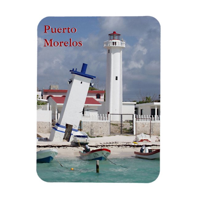 Ímã Puerto Morelos Lighthouse Magnet (Vertical)