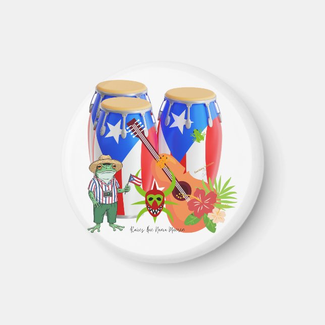 Imã Puerto Rican Cultural Home Accent Magnet (Frente)