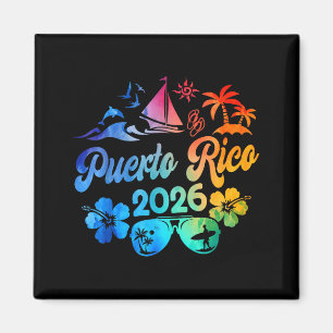 Imã Puerto Rico 2026 Férias Praia Tie Dye Viagem Verão