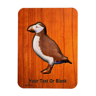 Ímã Puffin atlântico entalhado