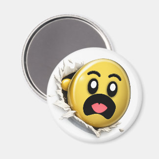 Imã Puffy 3D Emoji Round Magnet