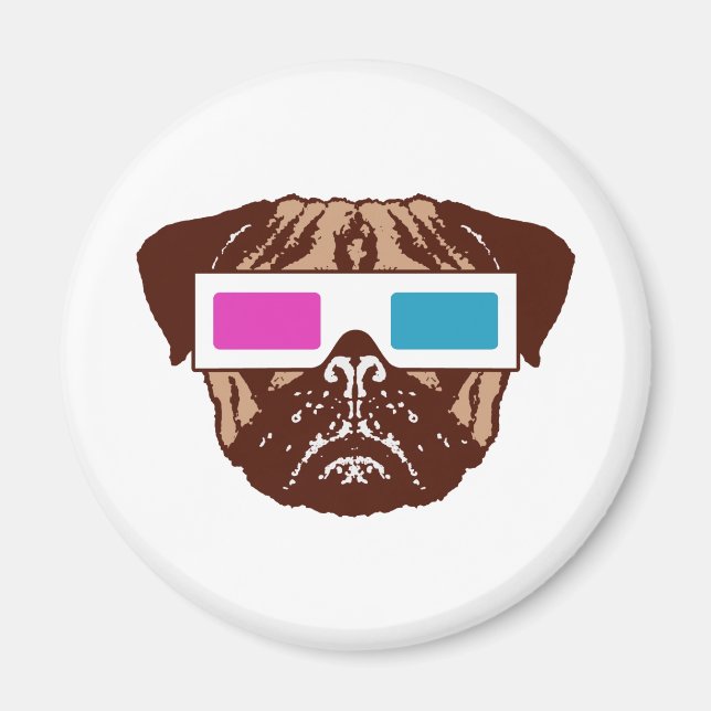 Imã Pug 3D (Frente)