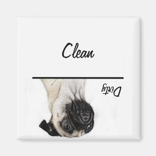 Imã Pug Clean / Diry