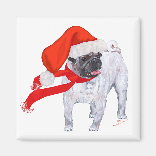 Imã Pug de Natal (Frente)