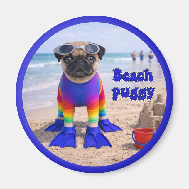 Imã Pug de Praia (Frente)