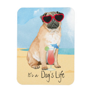 Ímã Pug de Verão