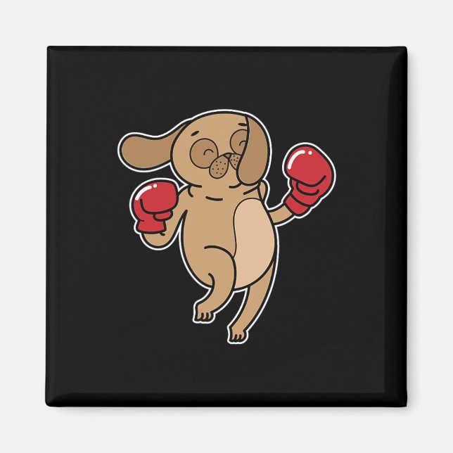 Imã Pug Dog Boxing (Frente)