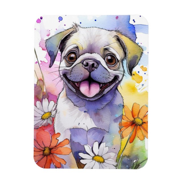 Ímã Pug Dog Photo Magnet (Vertical)