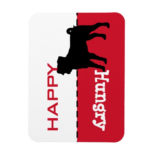 Ímã Pug Feed Me Personalizable Your Words Magnet Sign (Vertical)