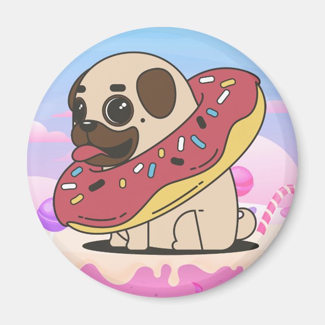Imã Pug Gato (Frente)