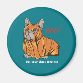 Imã Pug Ghost Costume Dog Dia de as Bruxas engraçado B