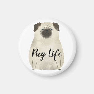 Imã Pug Life Engraçado