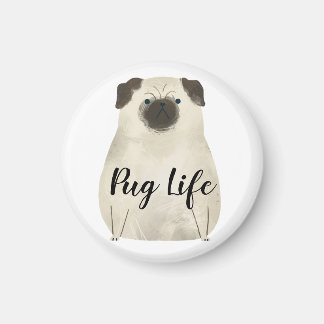 Imã Pug Life Funny