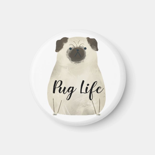 Imã Pug Life Funny (Frente)