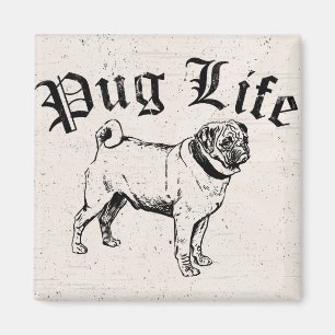 Imã Pug Life Funny Dog Gangster