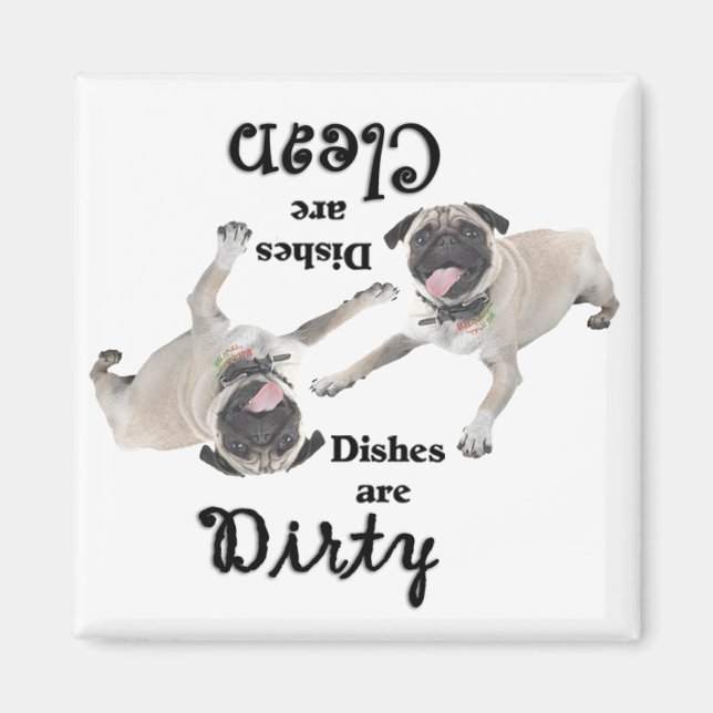 Imã Pug Lovers Dishwasher Magnet (Frente)