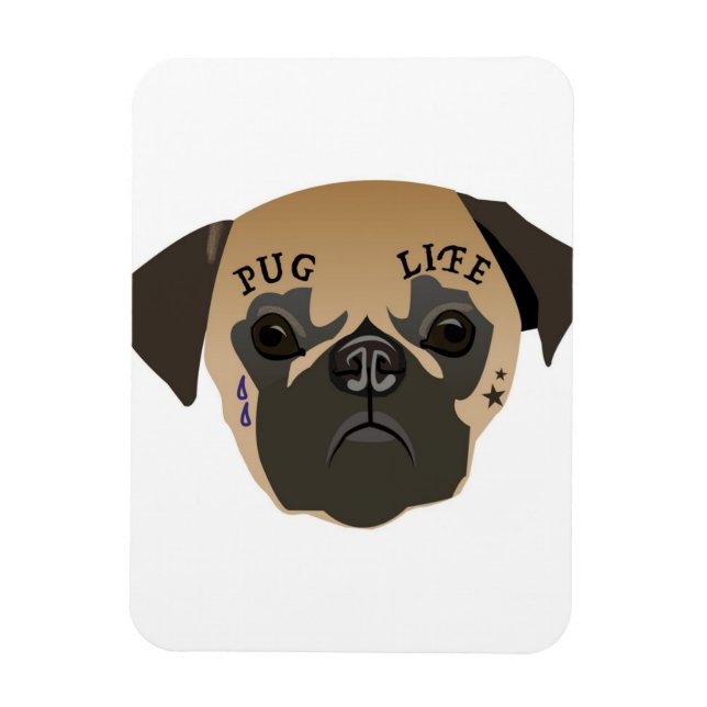 Ímã Pug Lovers | Vida útil cúbica (Vertical)