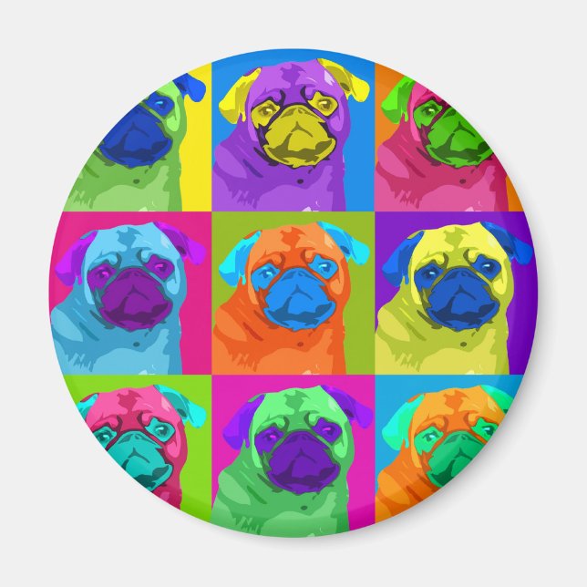 Imã Pug Magnet inspirado (Frente)