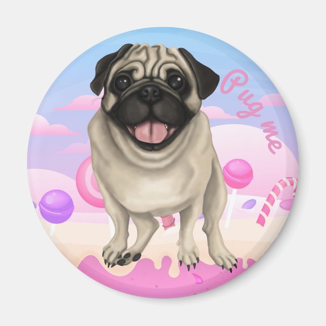 Imã Pug Me Magnet (Frente)
