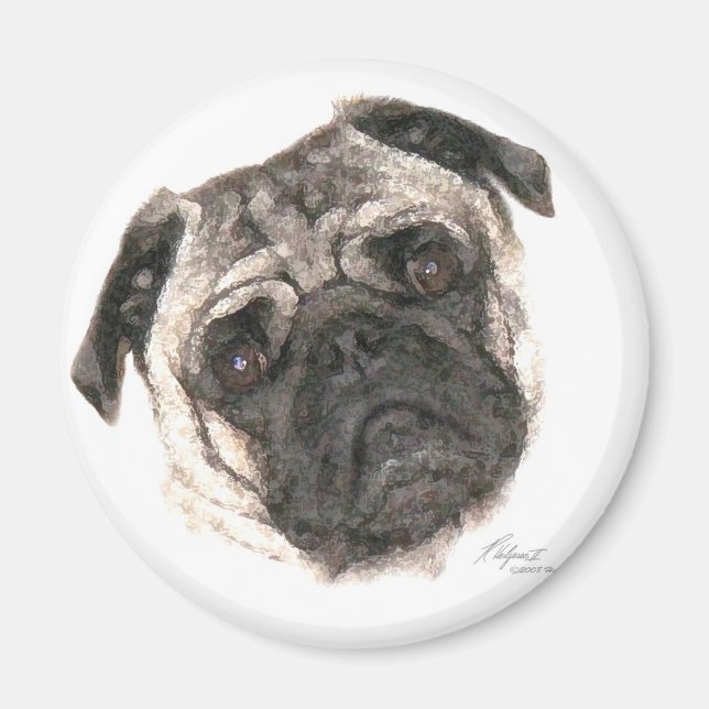 Imã Pug Mug Magnet (Frente)