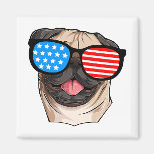Imã Pug Patriótico