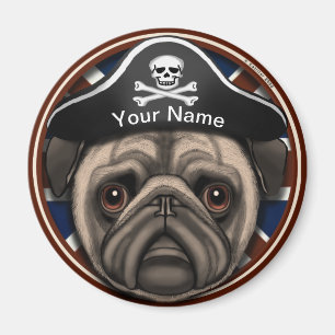 Imã Pug Pirata