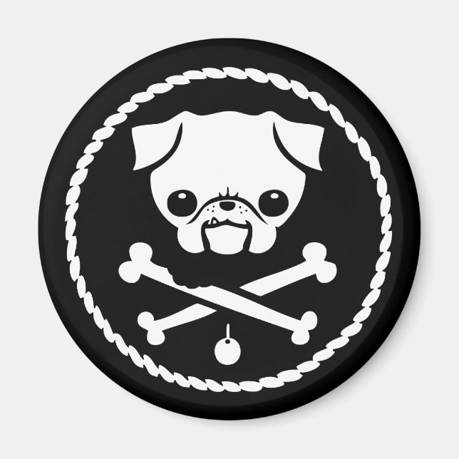 Imã Pug Pirate (Frente)