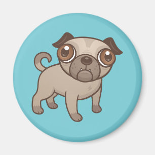Imã Pug Puppy Cartoon