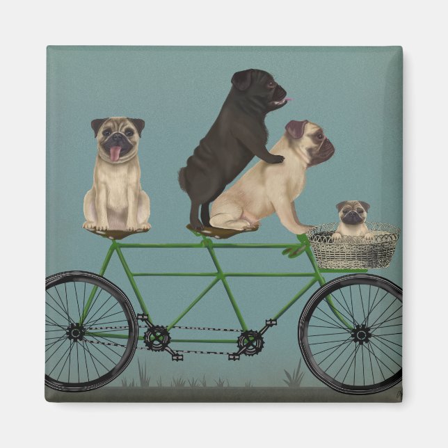 Imã Pug Tandem (Frente)