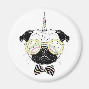 Imã Pug Unicorn Ser único