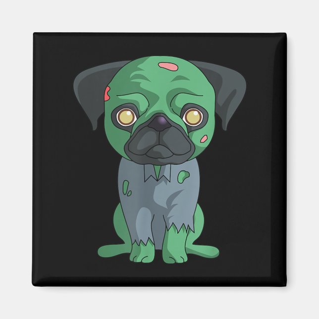 Imã Pug Zumbi (Frente)