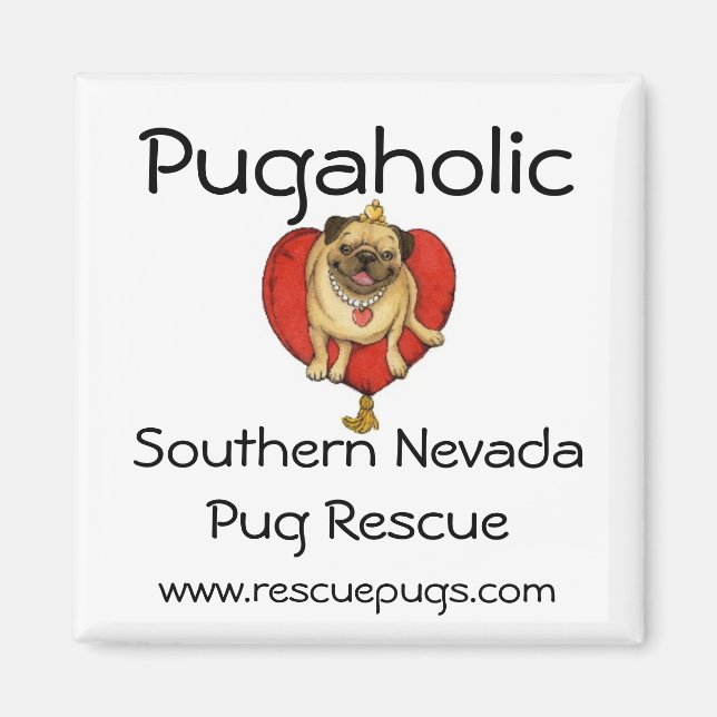 Imã Pugaholic, Southern Nevada Pug ... (Frente)